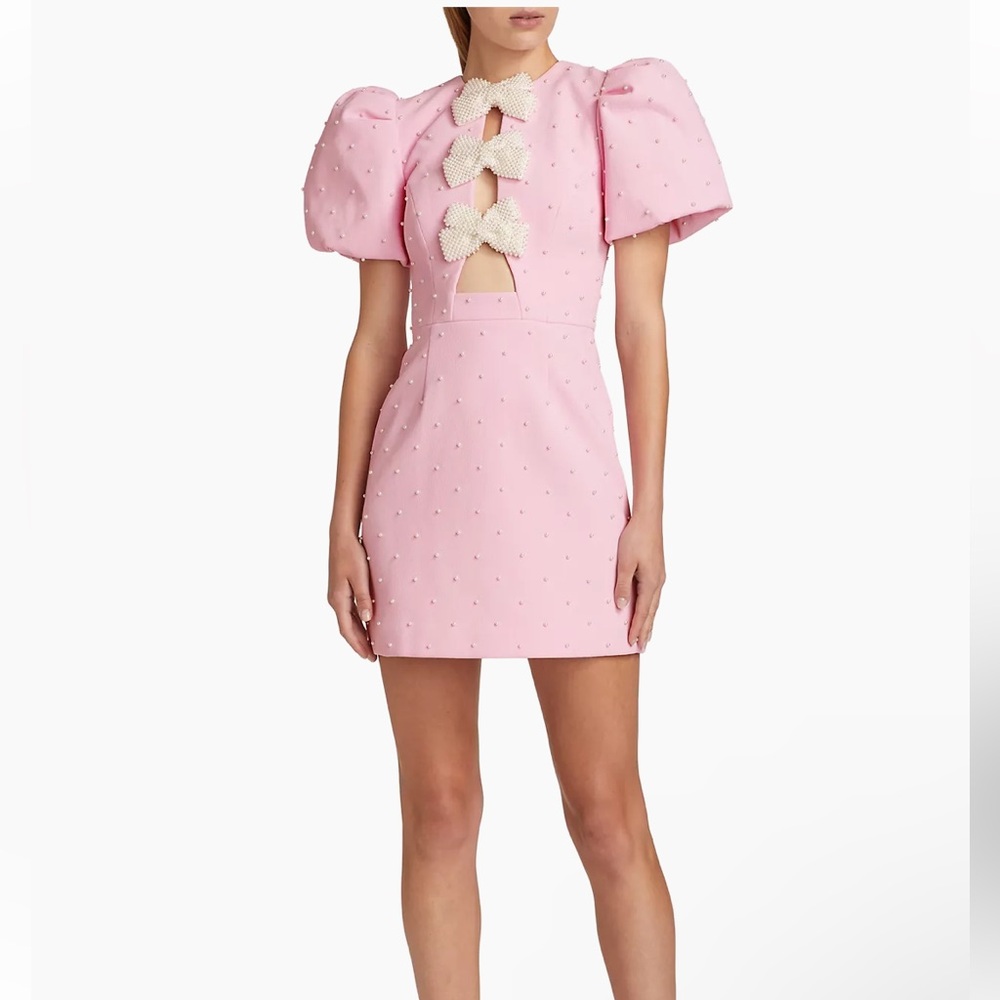 Rebecca Vallance
Veronica Pearl Bow Puff-Sleeve Minidress - Picture 2 of 7
